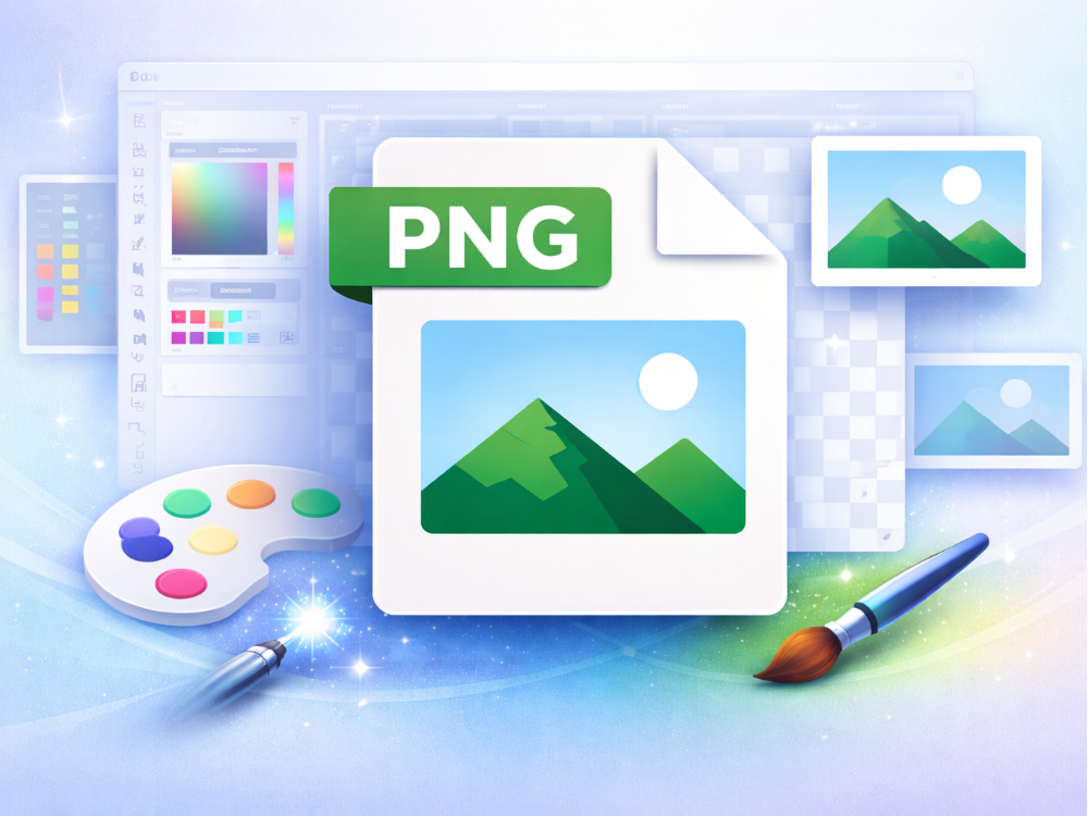 PNG file format illustration showing a PNG image with transparent background support