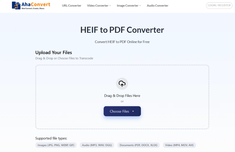 AhaConvert HEIF to PDF converter