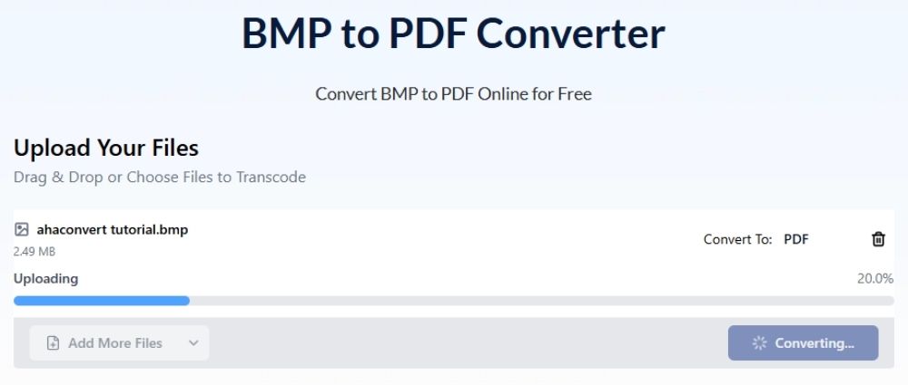 Conversione da BMP a PDF