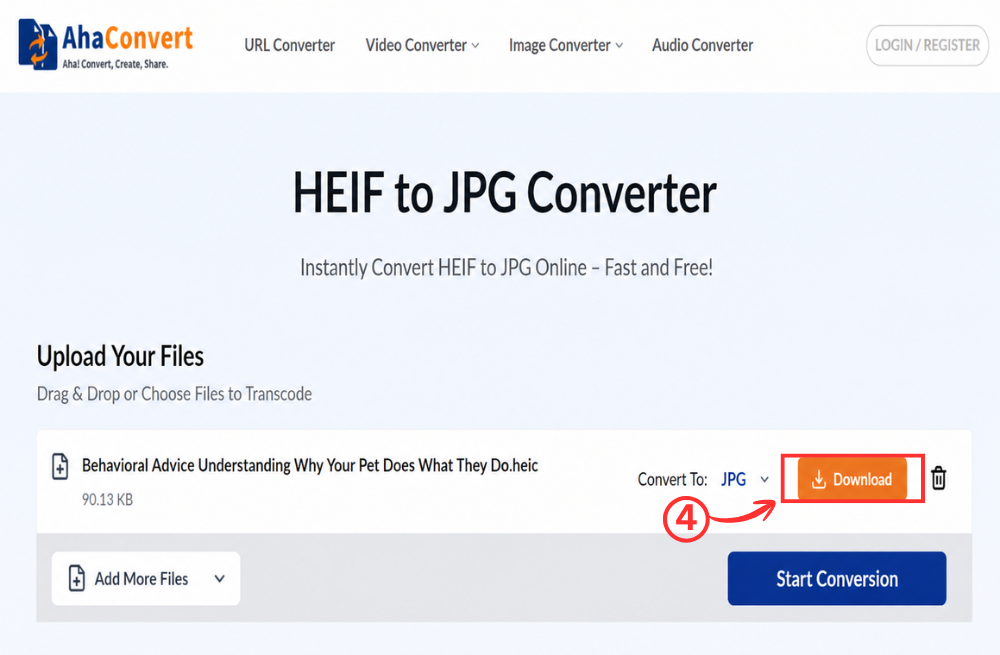 Scarica il file JPG convertito da AhaConvert su Windows