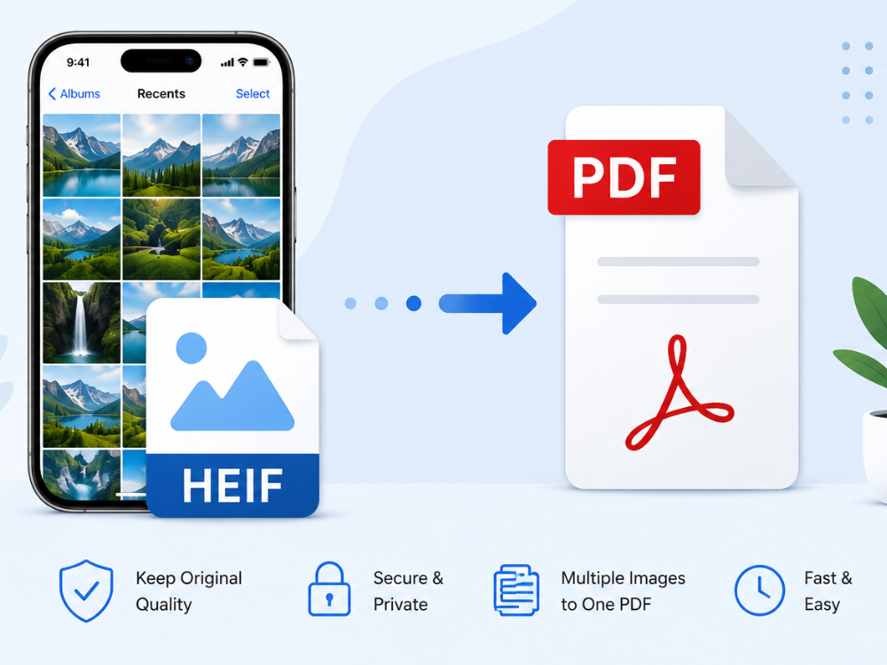 HEIF to PDF conversion