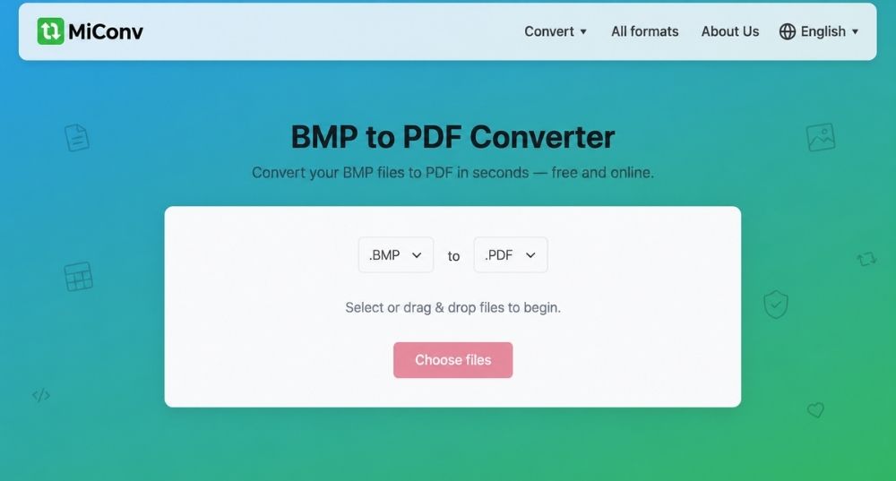 Convertitore da BMP a PDF con MiConv