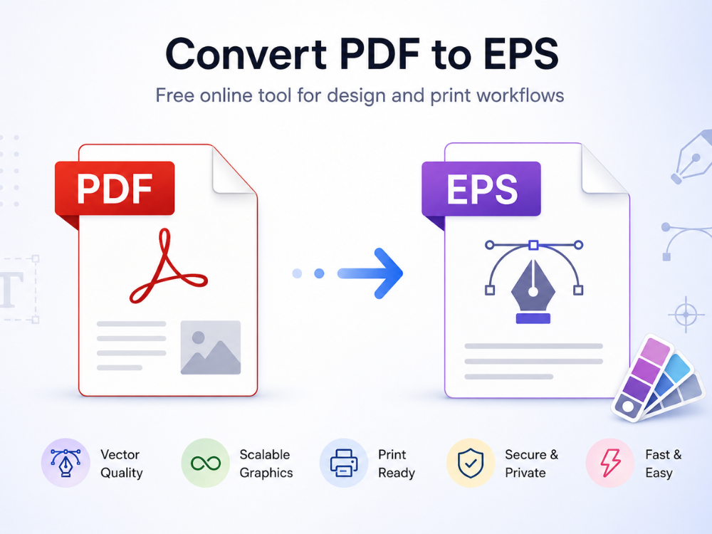Convert PDF to EPS — free online tool for design and print workflows