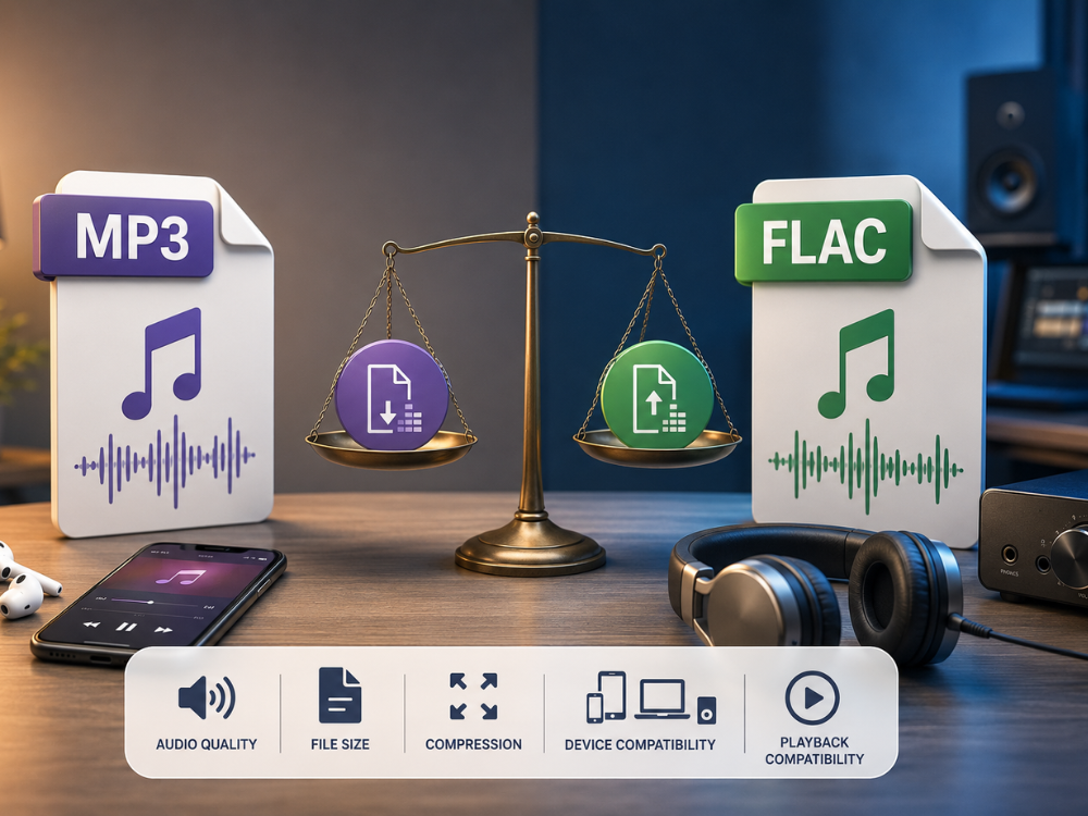 Audio format comparison: MP3 vs FLAC