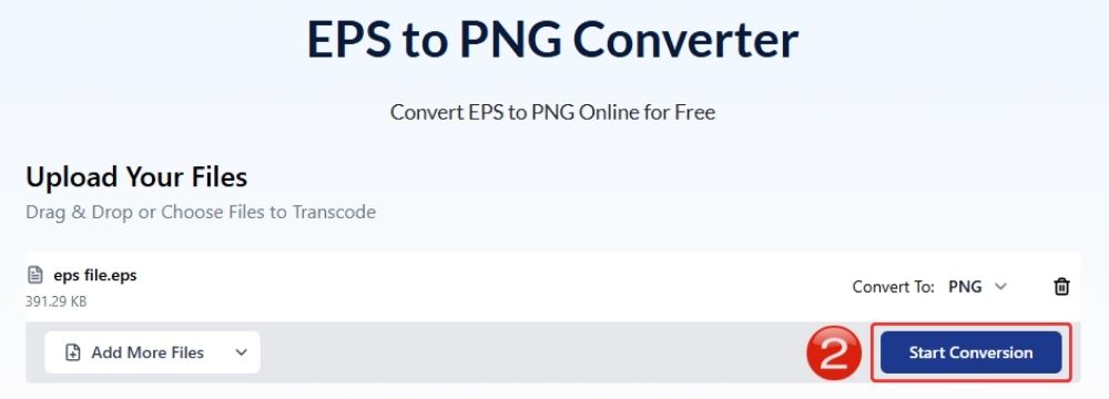 Start EPS to PNG conversion