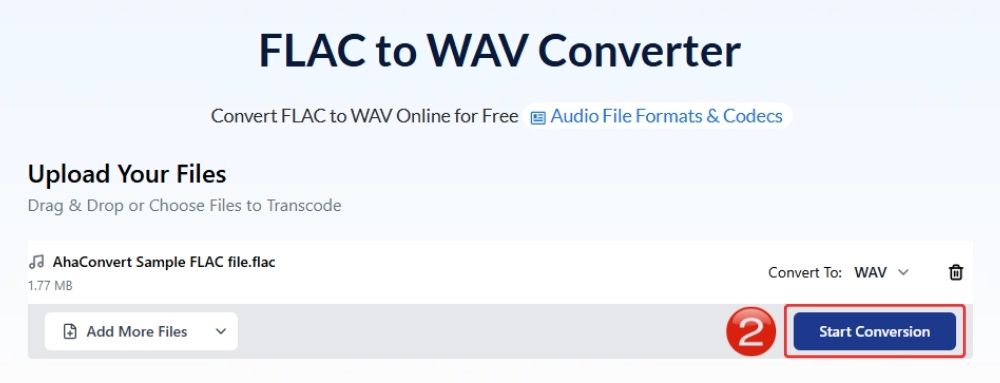 Start_FLAC_to_WAV_file_conversion