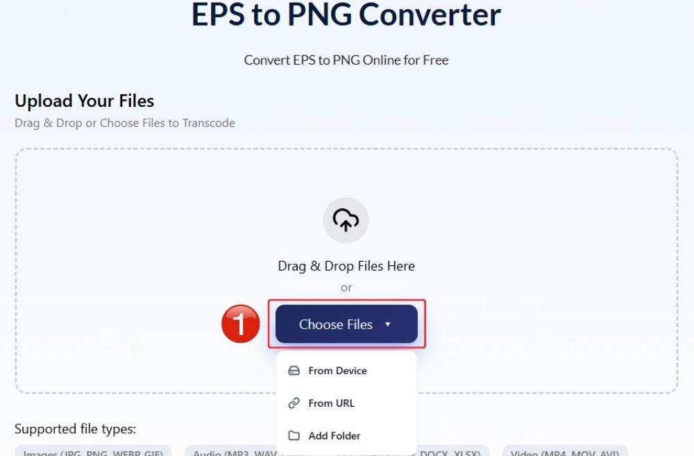 Upload EPS file