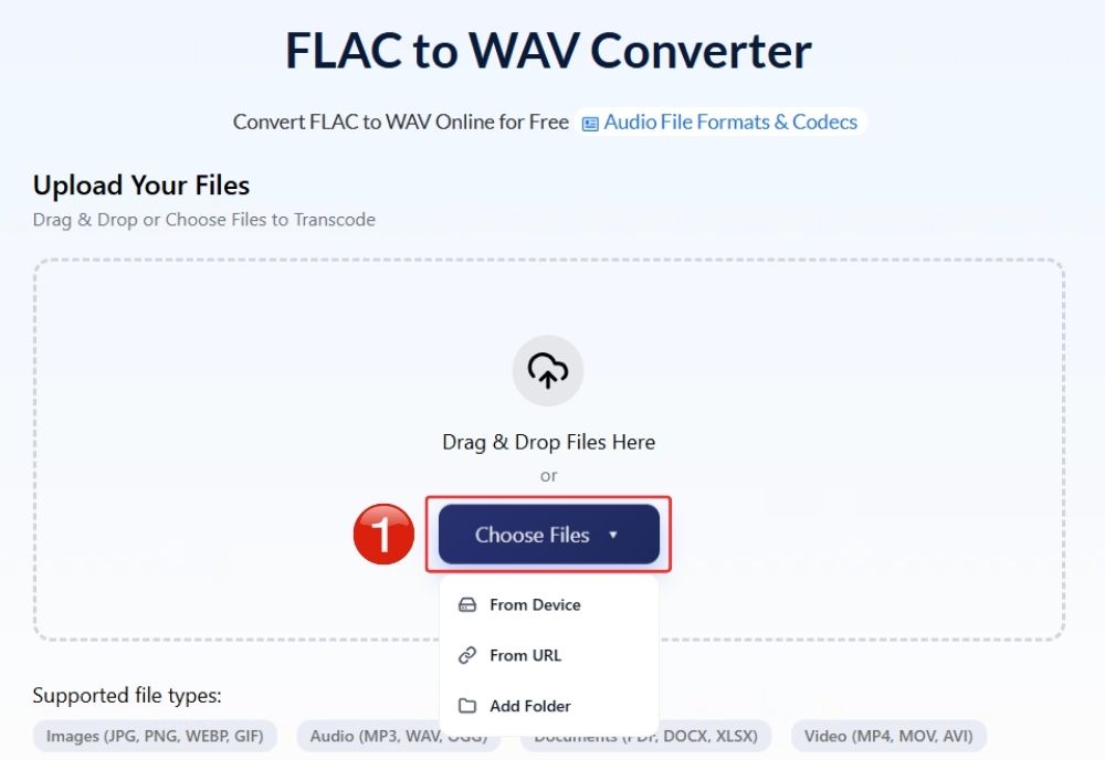 Upload_FLAC_file_to_AhaConvert