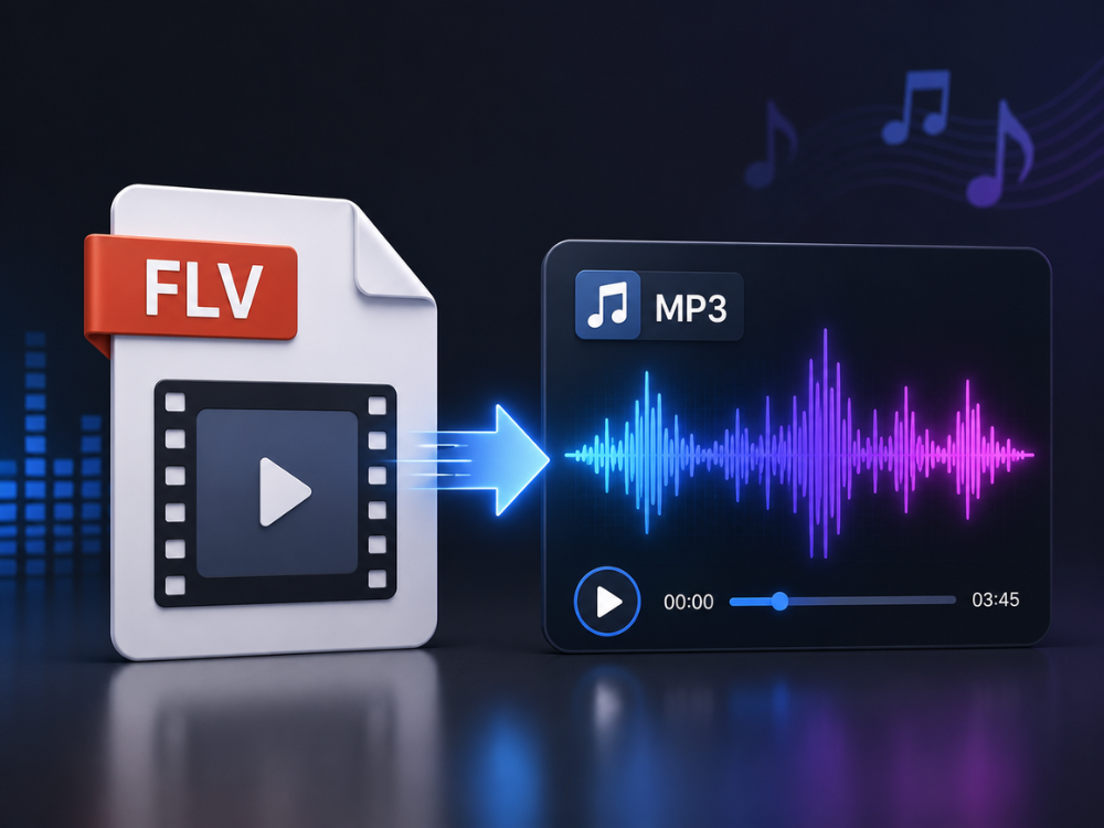 flv to mp3 audio extraction waveform