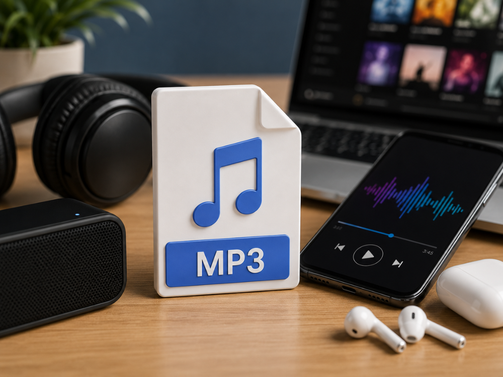 mp3 audio file format for music playback and universal device compatibility