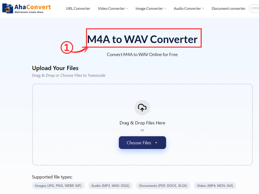 open ahaconvert m4a to wav converter browser