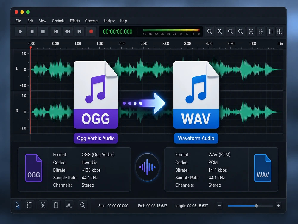 ogg wav audio format comparison