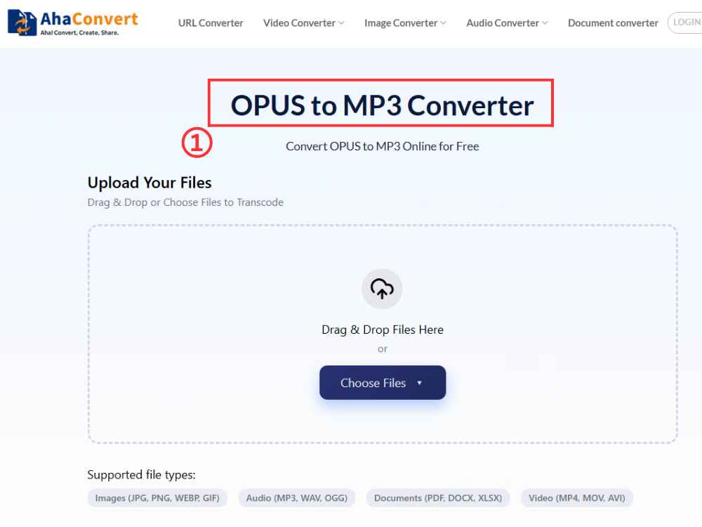 open AhaConvert OPUS to MP3 Converter
