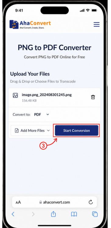 start png to pdf conversion